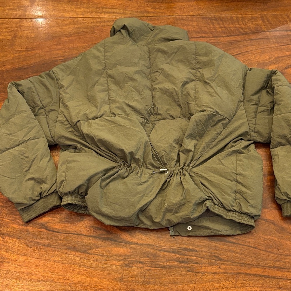 Free People Olive Green Puffer Jacket - Picture 6 of 9